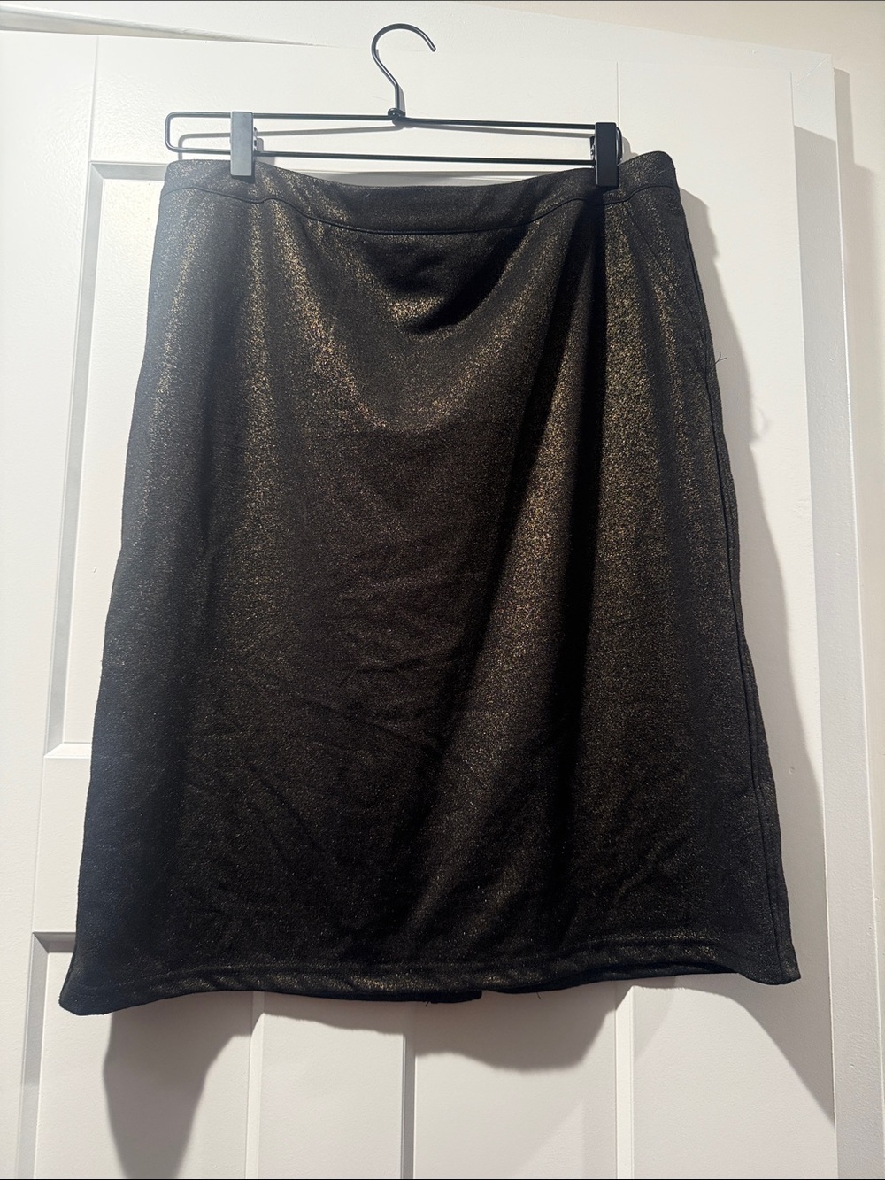 Spense Black Shimmer A-Line Skirt
